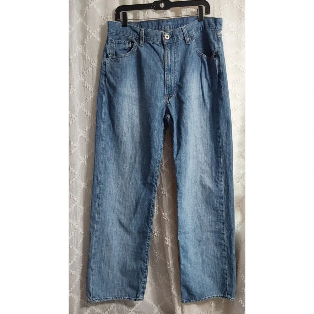Ralph Lauren Thompson Loose Fit Jeans Mens 36x34 Wide Leg RL Patch